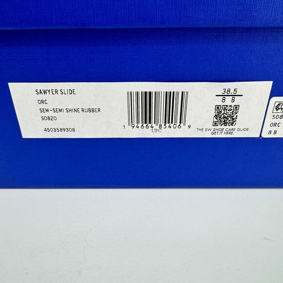 Stuart Weitzman Women's Semi Shine Rubber Sawyer Slides Sandals Size 8 - Picture 8 of 9